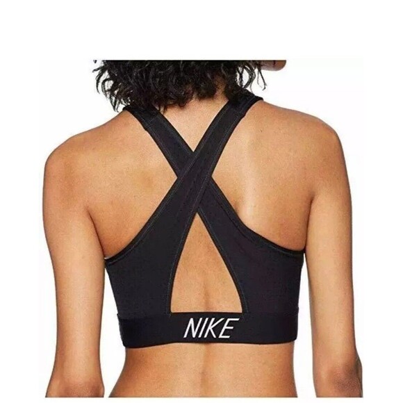 Nike Sports Bra Classic Crossback Black sz XS / S Removeable Pads Breathable - Picture 1 of 12